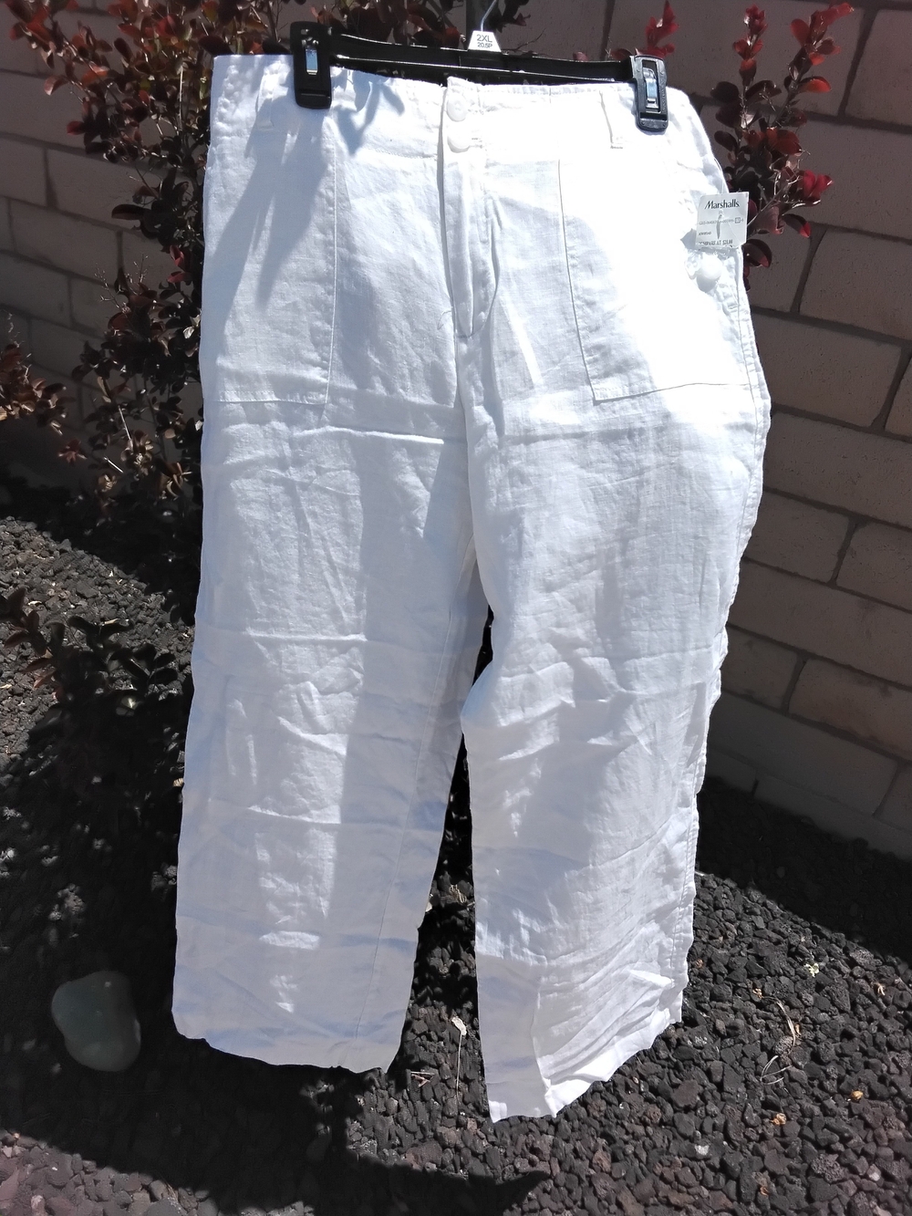Kenar White Linen Trousers